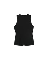 Fitted knit waistcoat black Panama
