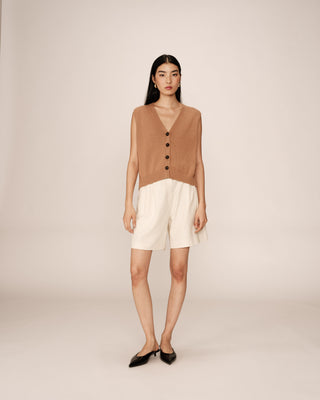 CARDIGAN CAMEL PANCAKE