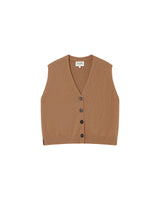 Knit cardigan camel Pancake