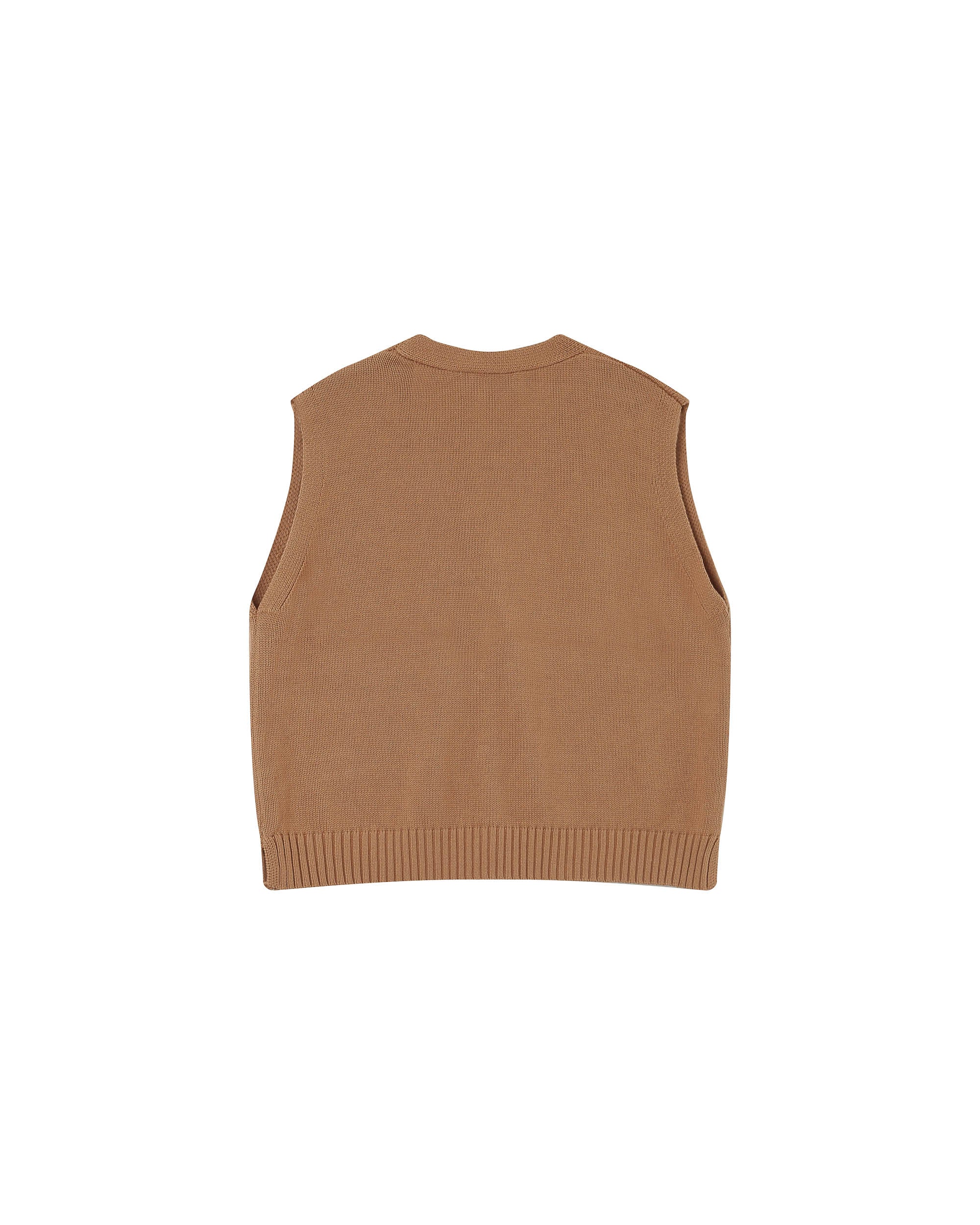 Knit cardigan camel Pancake