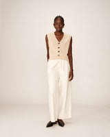 Knit cardigan ecru Pancake