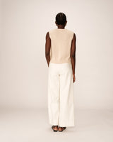 Knit cardigan ecru Pancake