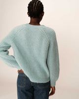 Wool and alpaca cardigan aqua Panettone