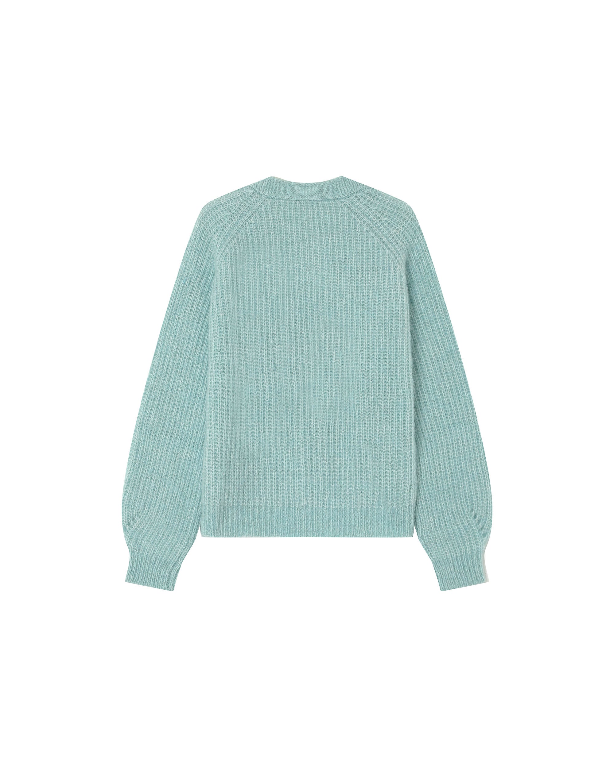 Wool and alpaca cardigan aqua Panettone