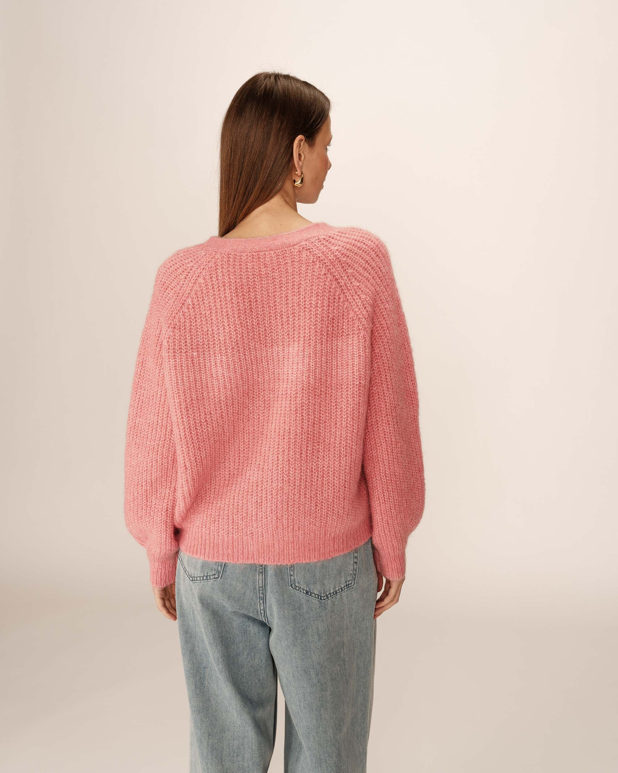 Wool and alpaca cardigan pink Panettone