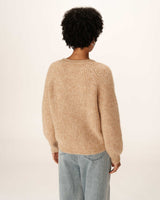 Wool and alpaca cardigan sand Panettone