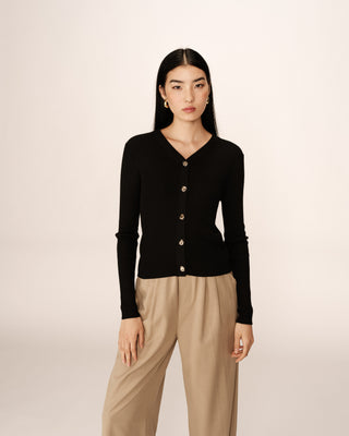 CARDIGAN NOIR PANINO