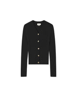 Cardigan fine maille noir Panino