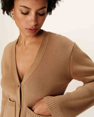CARDIGAN CAMEL PAOLINO