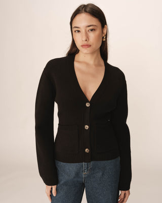 CARDIGAN NOIR PAOLINO
