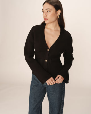 CARDIGAN NOIR PAOLINO
