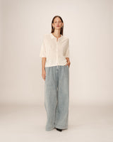 Openwork cardigan ecru Pao