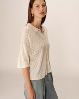 Openwork cardigan ecru Pao