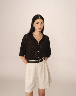CARDIGAN NOIR PAO