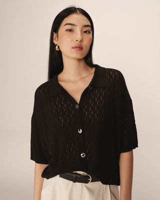 CARDIGAN NOIR PAO