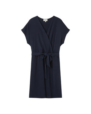 ROBE COURTE MARINE PAPAYE