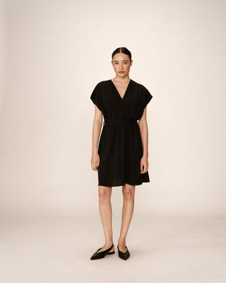 ROBE COURTE NOIR PAPAYE