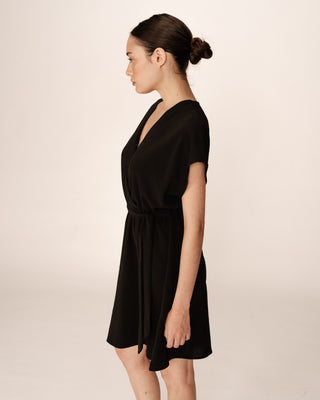 ROBE COURTE NOIR PAPAYE