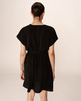 ROBE COURTE NOIR PAPAYE
