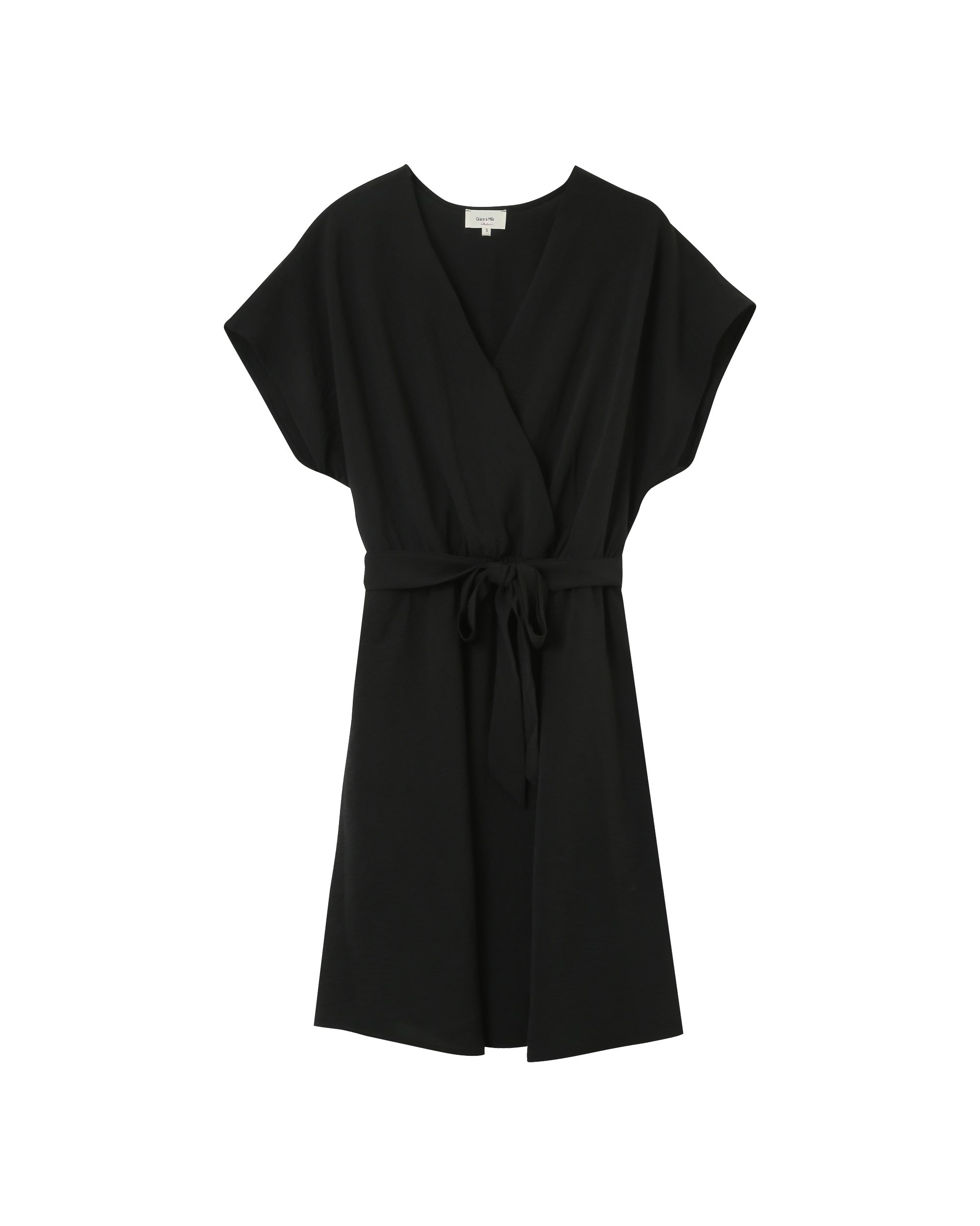 Robe courte sans manches noir Papaye