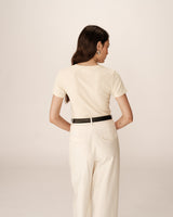 Printed 'merci' t-shirt beige Papa_13152