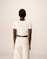 Printed 'merci' t-shirt ecru Papa_13152