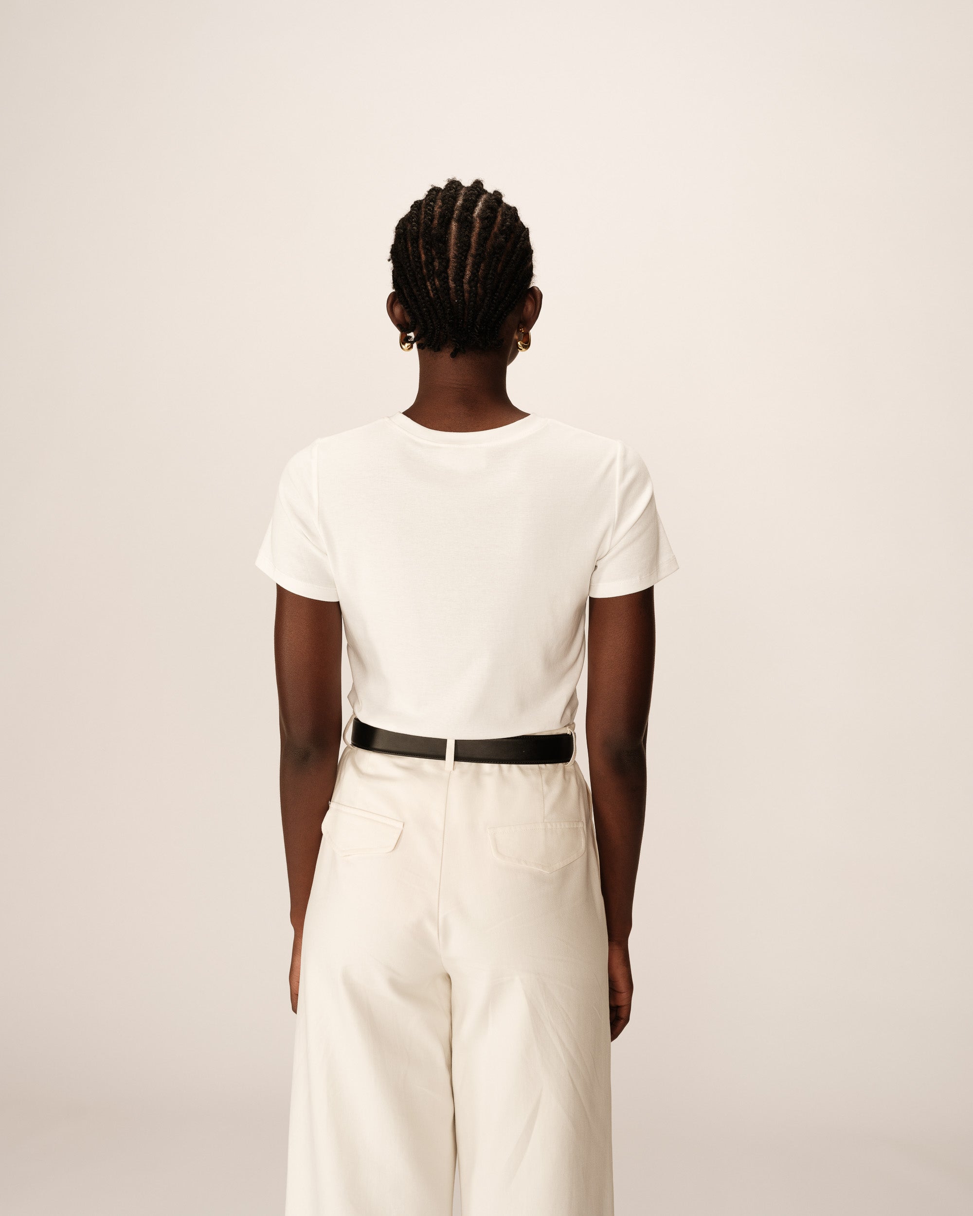 Printed 'merci' t-shirt ecru Papa_13152