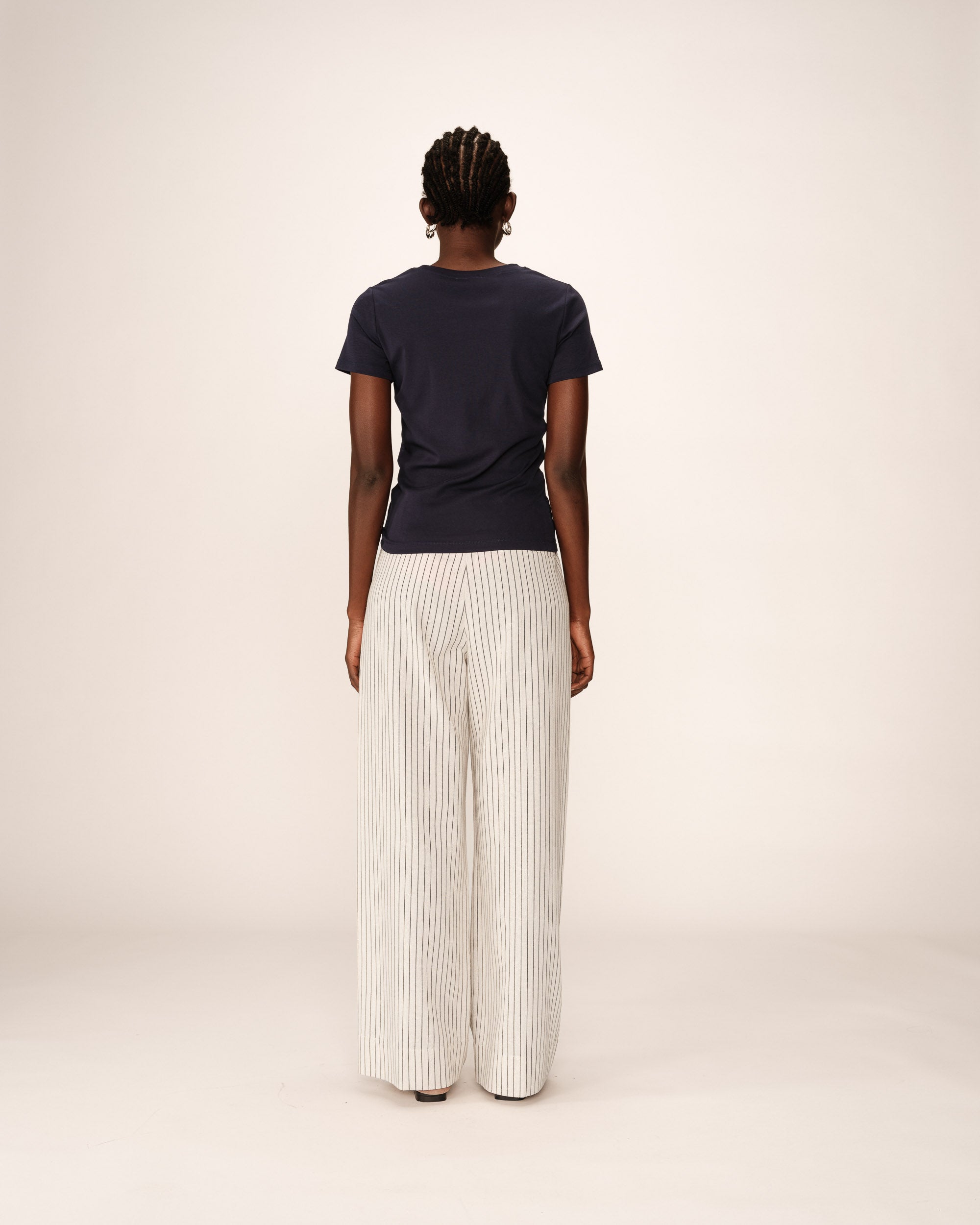 Printed 'merci' t-shirt navy Papa_13152