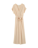 Robe longue trapÃƒÂ¨ze beige Papillon