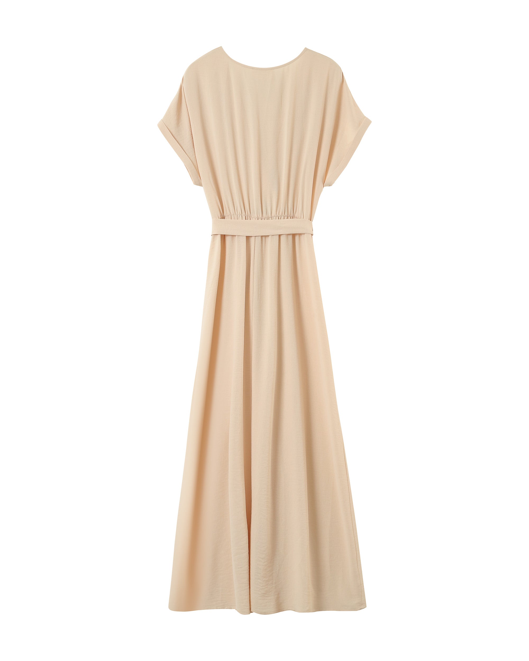Robe longue trapÃƒÂ¨ze beige Papillon