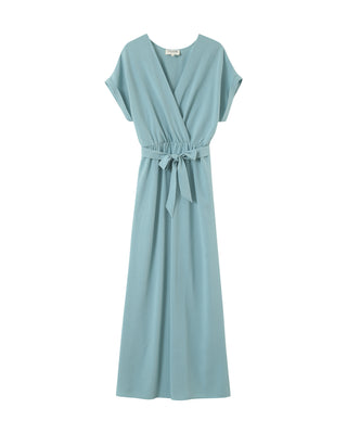 ROBE LONGUE BLEU PAPILLON