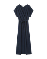 Robe longue trapÃƒÂ¨ze marine Papillon