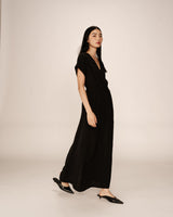 Long a-line dress black Papillon_13106