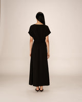 Long a-line dress black Papillon_13106