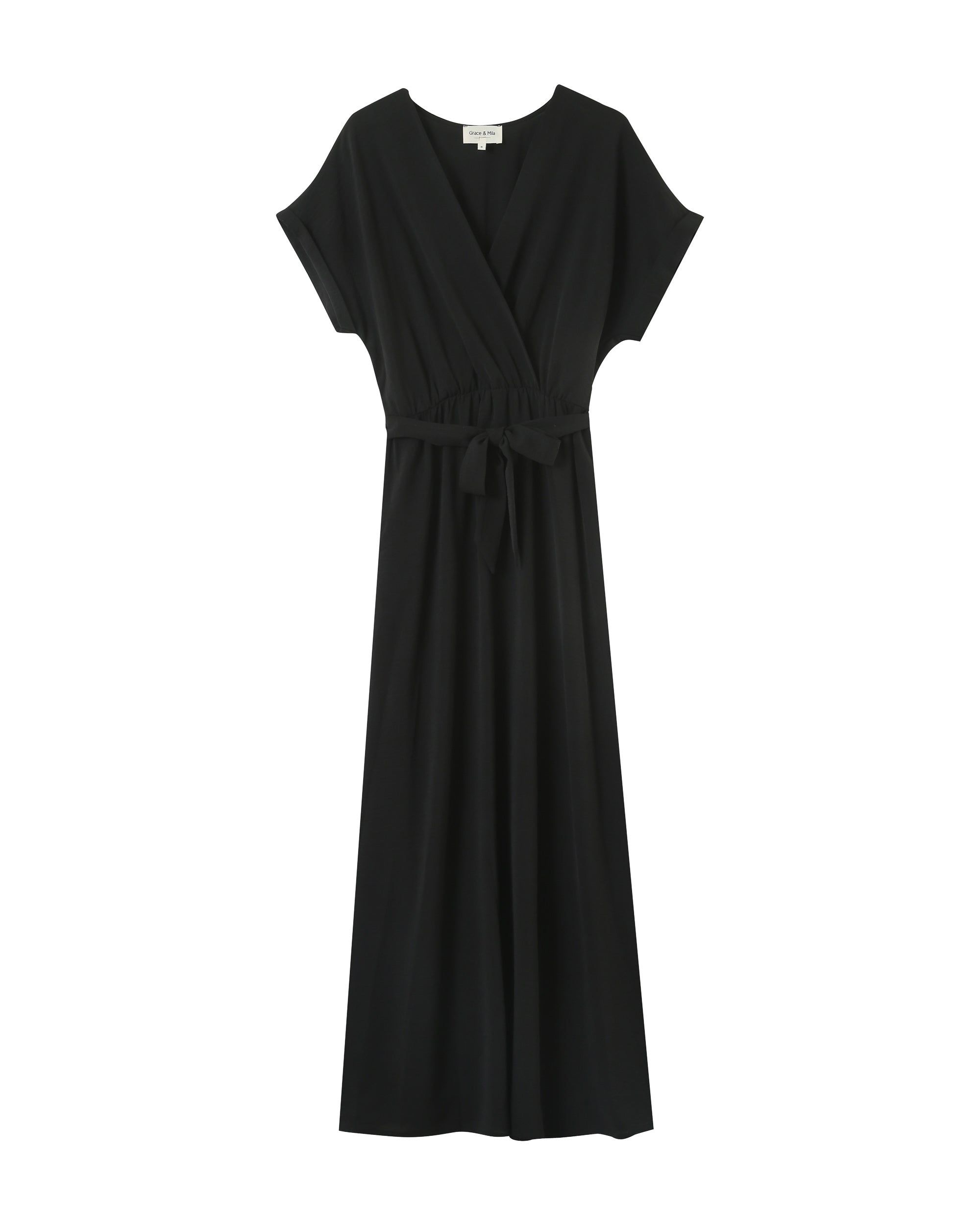 Long a-line dress black Papillon_13106