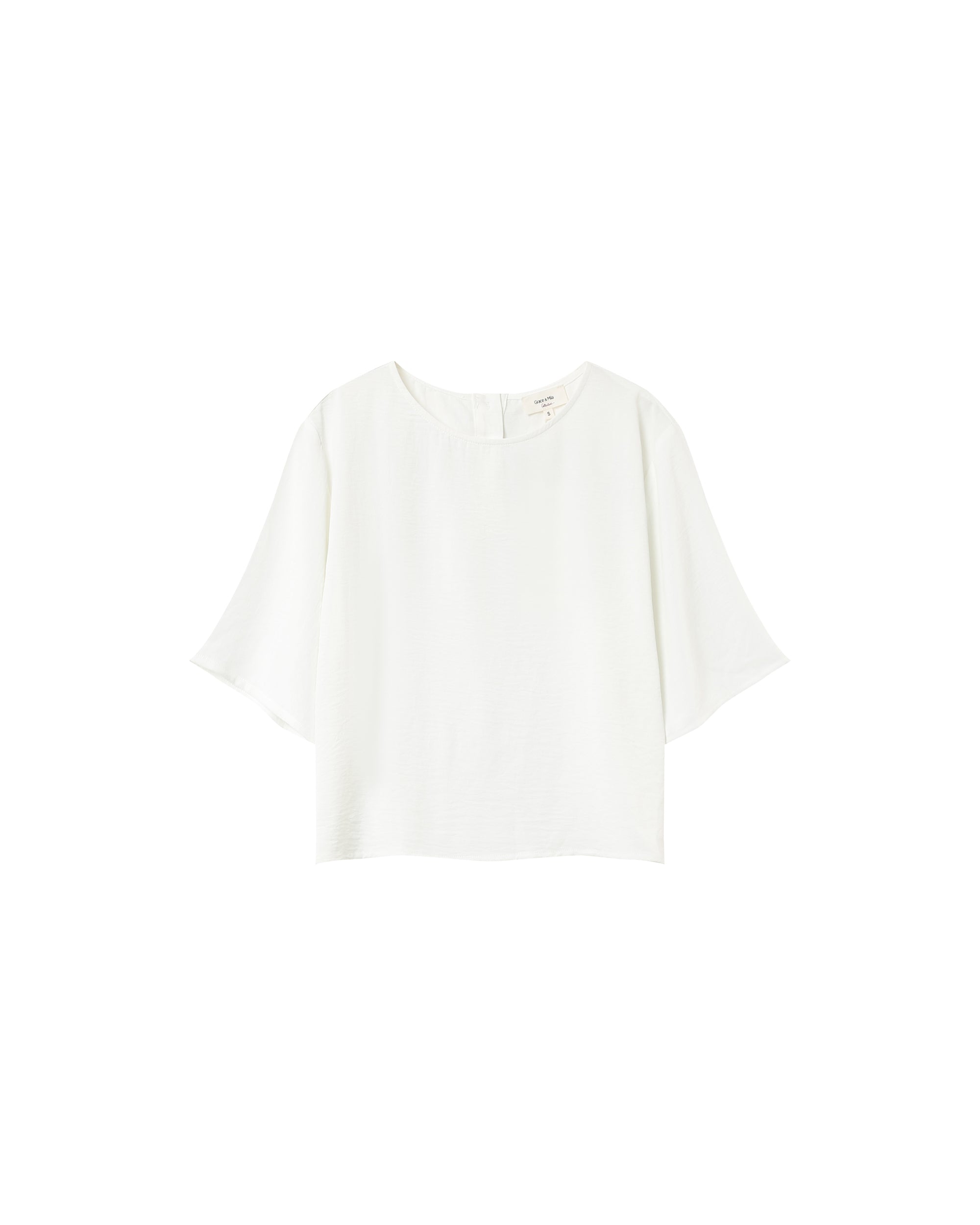 Loose round-neck top ecru Paprika_13181