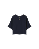 Loose round-neck top navy Paprika_13181