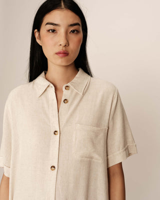 ROBE COURTE BEIGE PAQUITA