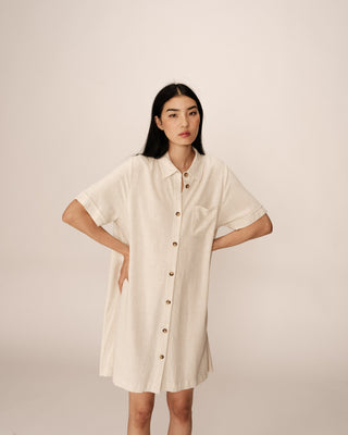 ROBE COURTE BEIGE PAQUITA