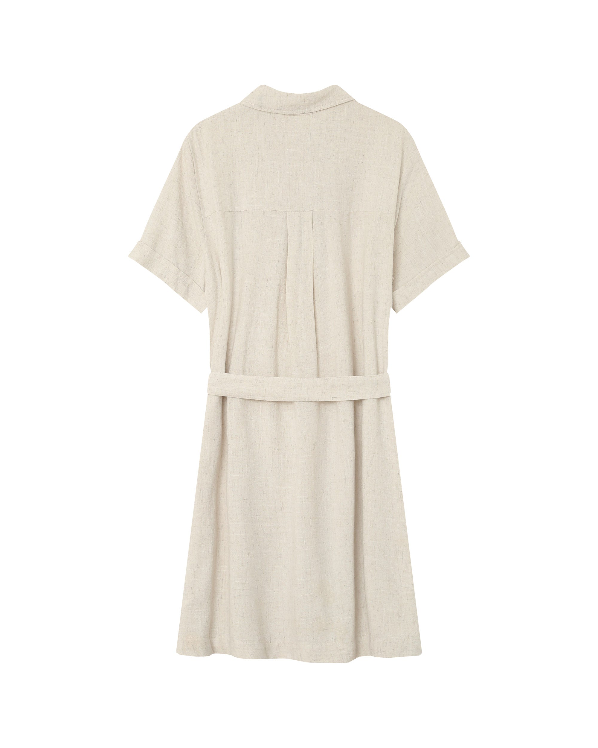 Wrap short dress beige Paquita_13101