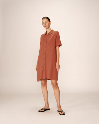 ROBE COURTE TERRACOTTA PAQUITA