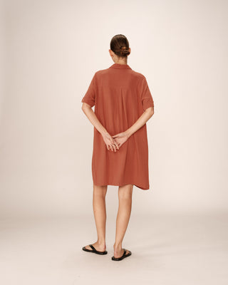 ROBE COURTE TERRACOTTA PAQUITA