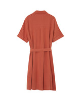 Robe courte croisee terracotta Paquita