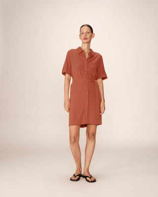ROBE COURTE TERRACOTTA PAQUITA