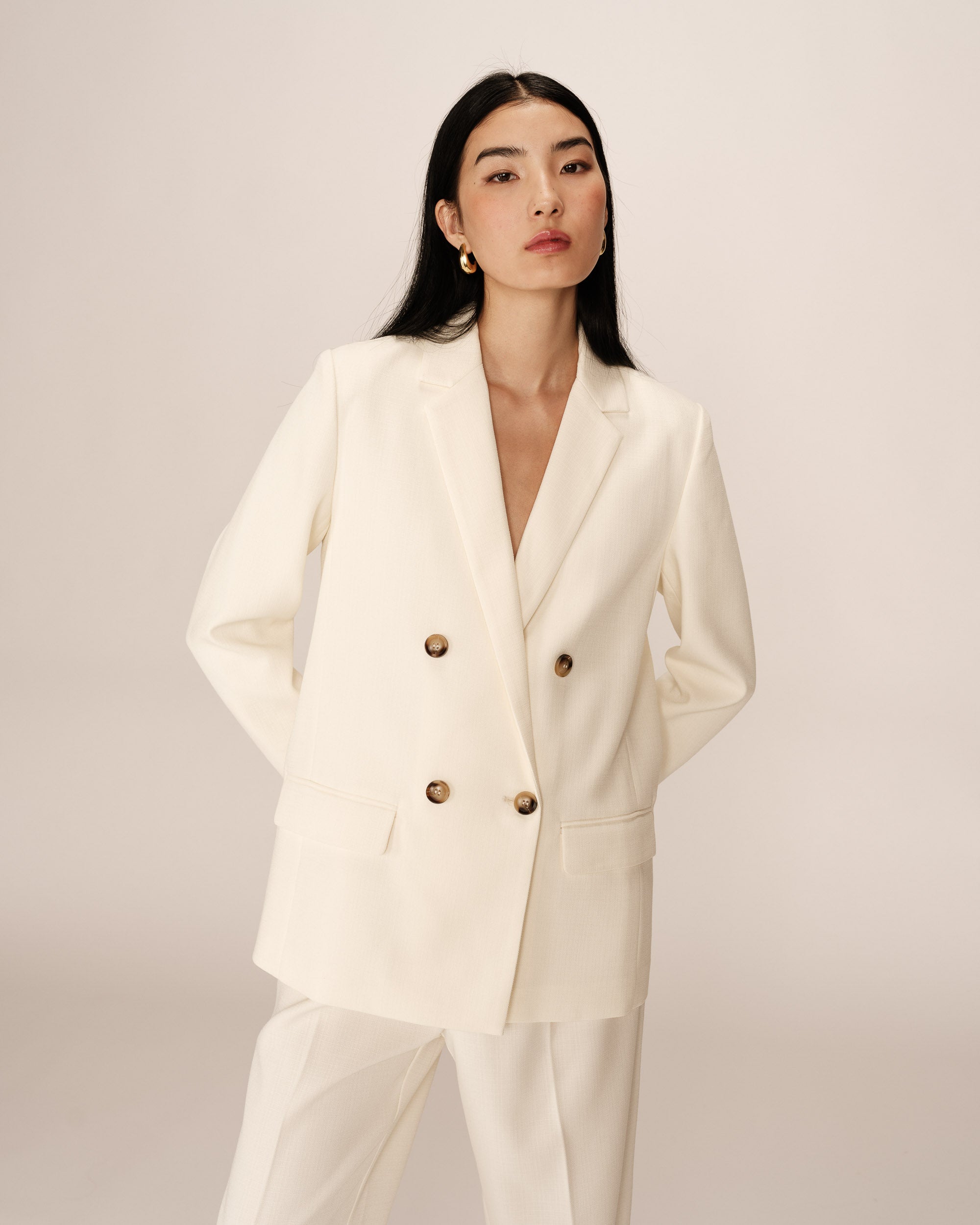 Straight blazer ecru Parfaite