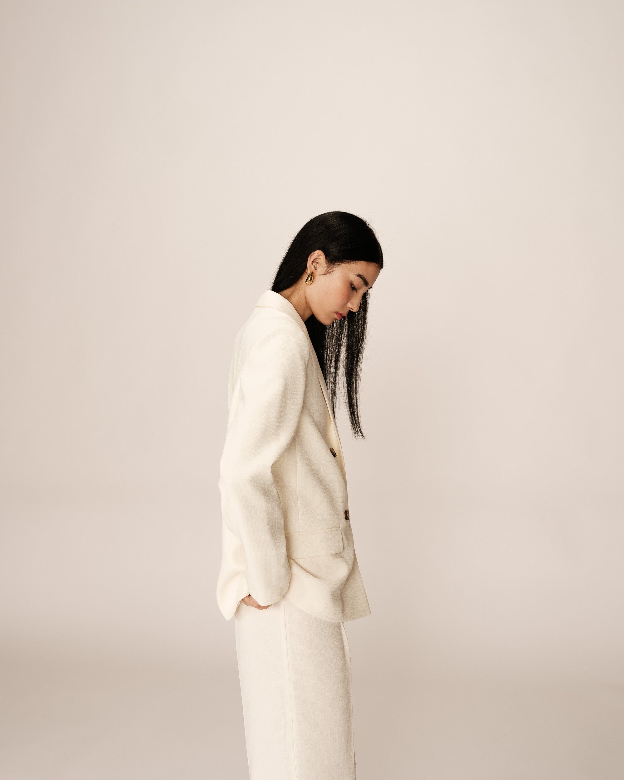 Straight blazer ecru Parfaite