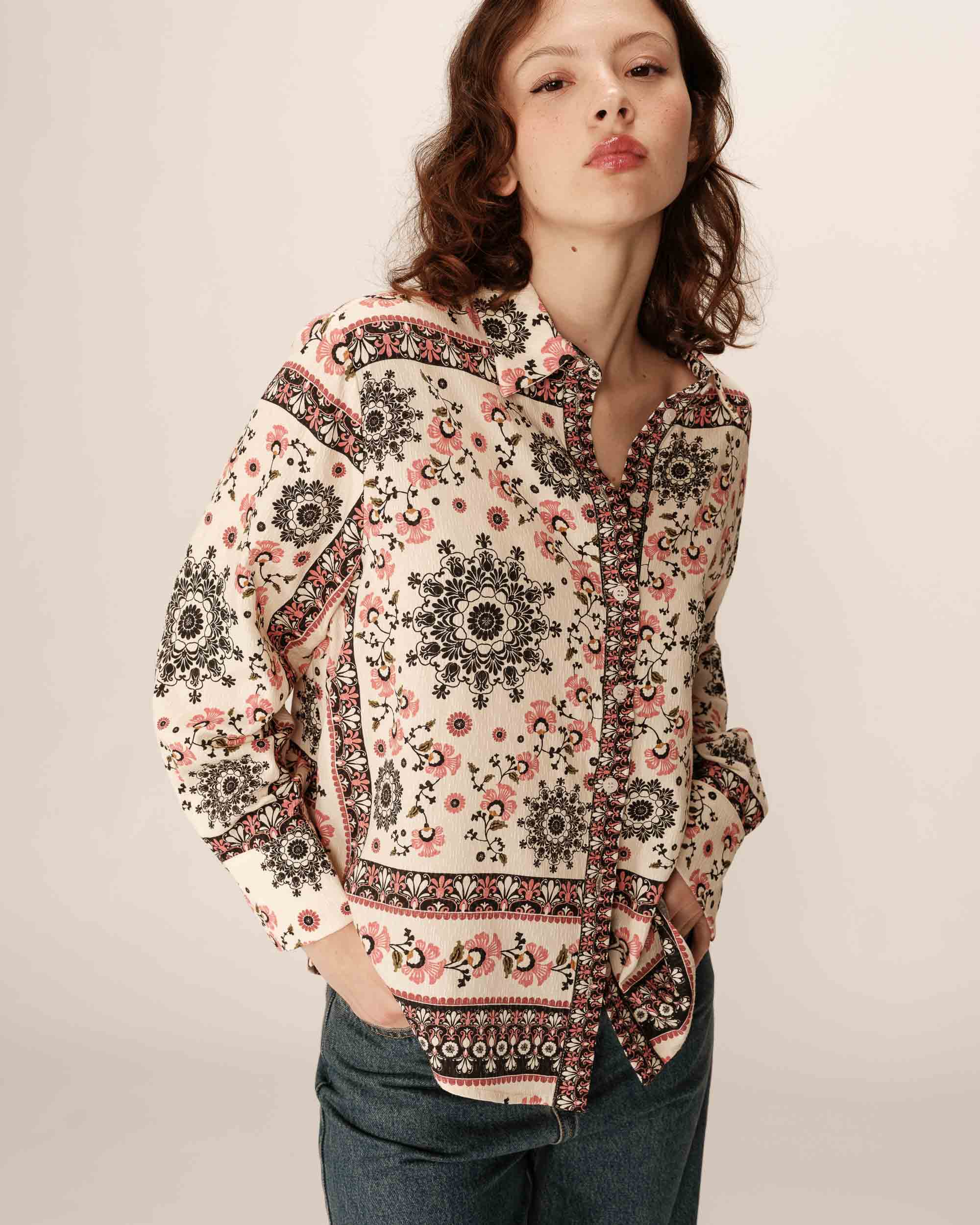 Bohemian shirt beige Pargo_13162