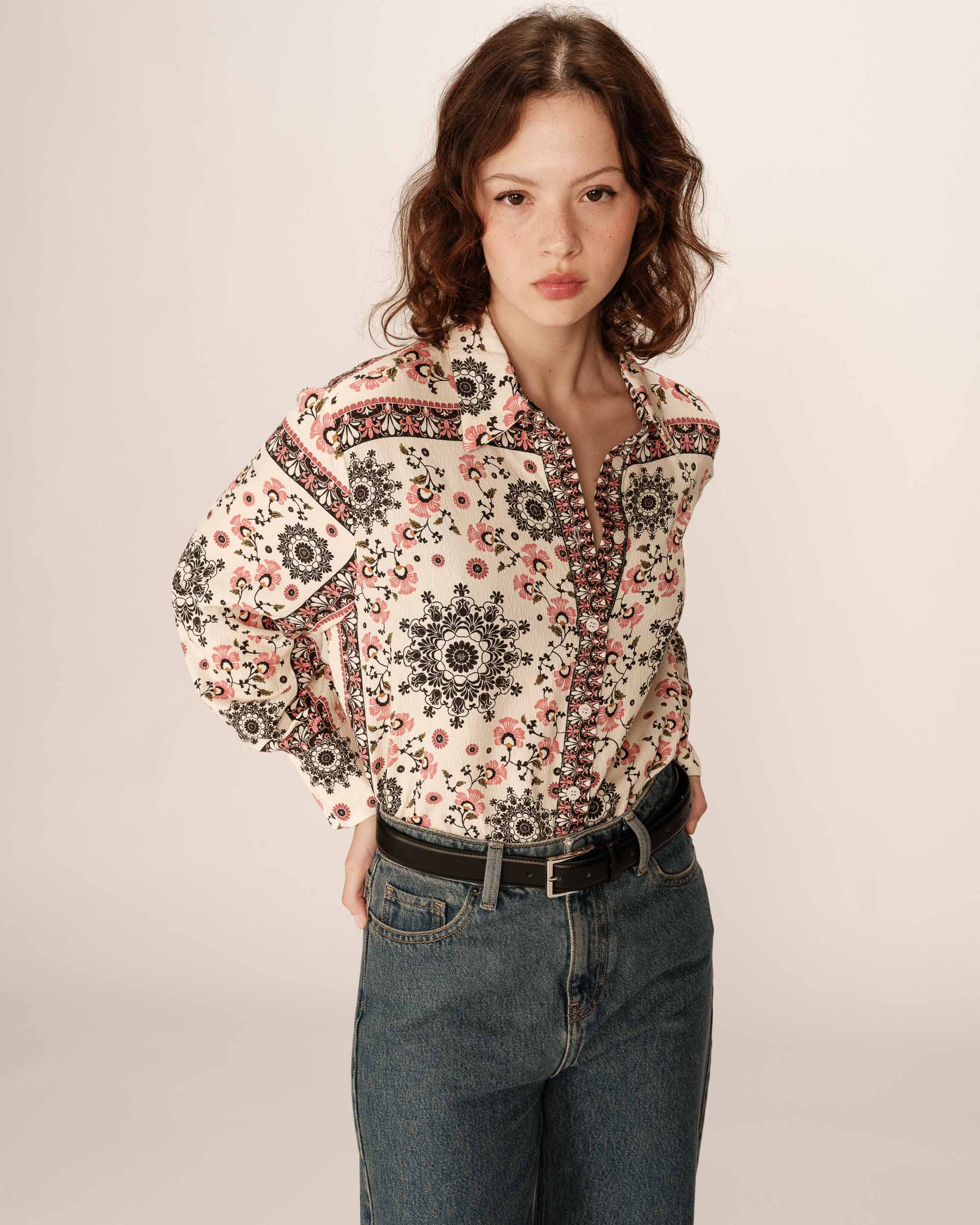Bohemian shirt beige Pargo_13162