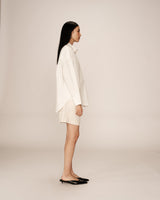 Chemise oversize en coton ecru Paris