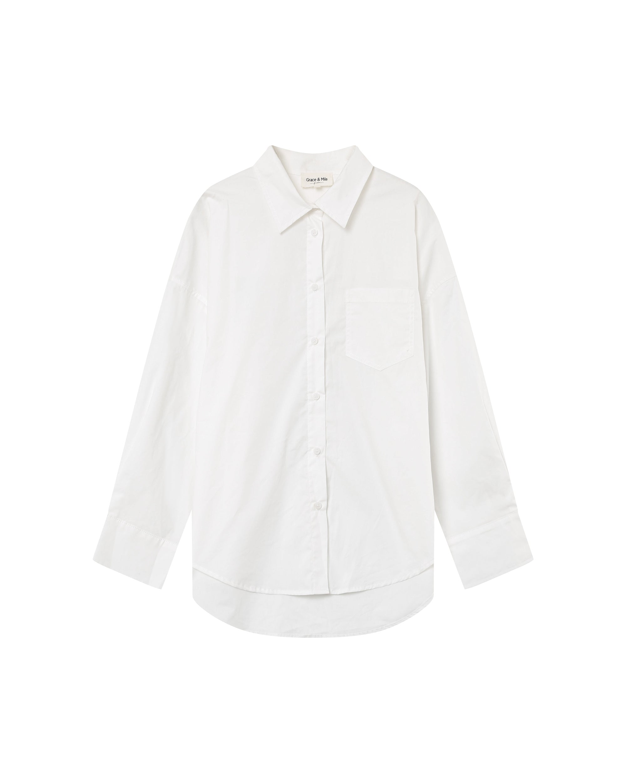 Chemise oversize en coton ecru Paris